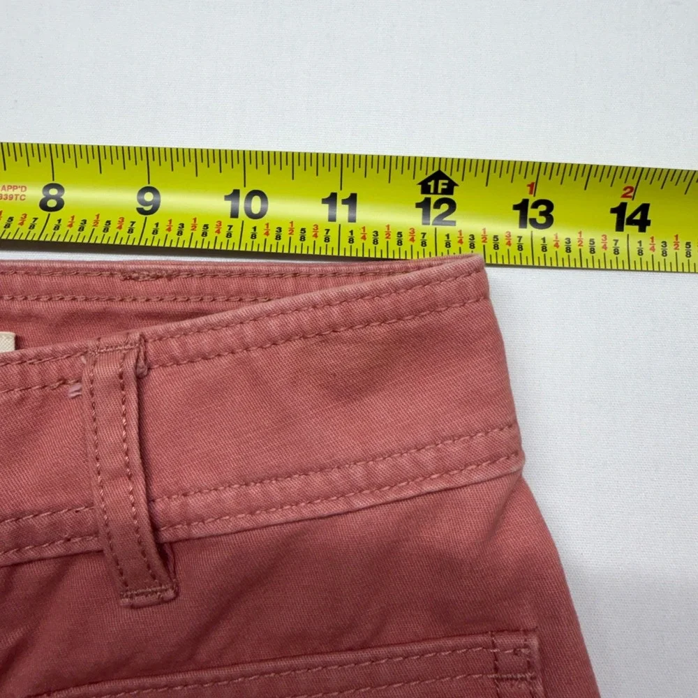 Tory Burch Wide Leg Sailor Pants Size‎ 23 Pink High Rise Button Fly Cropped